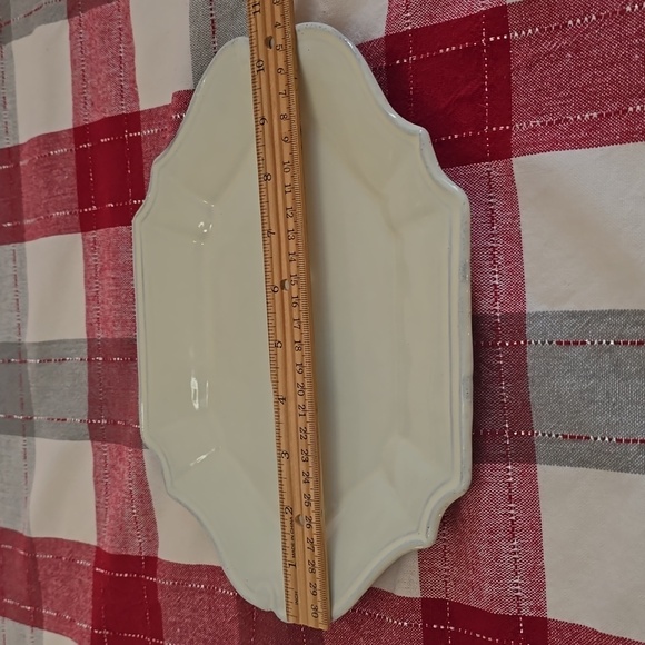 Vintage Ethan Allen Made In Italy Fatto A Mano Ceramic Serving Platter White - Picture 13 of 14